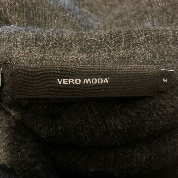 Vero moda Blakely Wool M Women’s Melange Cowl Neck Sweater side Zip Alpa… - Picture 15 of 16